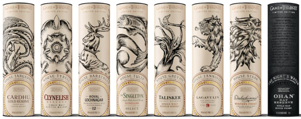 Spirito Italiano la serie degli whisky celebrativa di Game of Thrones