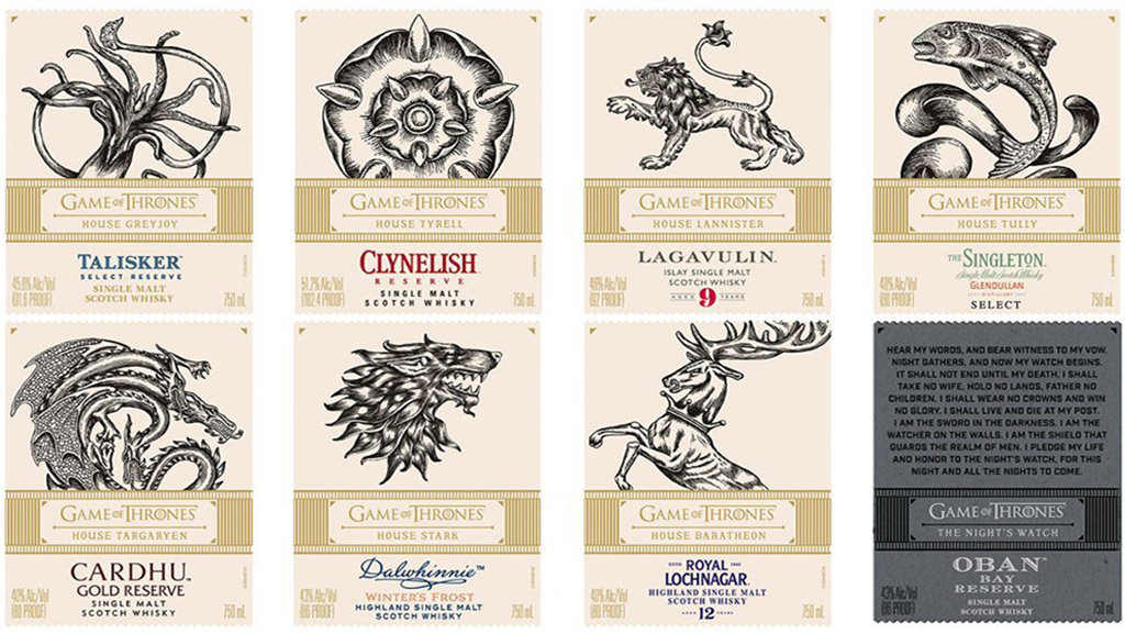 Spirito Italiano la serie degli whisky celebrativa di Game of Thrones